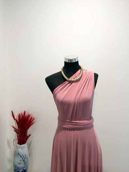 Pantone Convertible/Multi-Way Maxi Dress