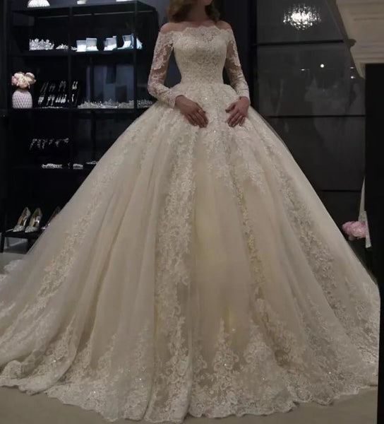 Laura Bridal Couture (Off Shoulder Lace Ball Gown)