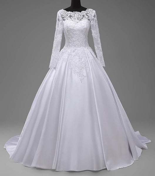 Laura Bridal Couture Vintage Long Sleeves Ball Gown