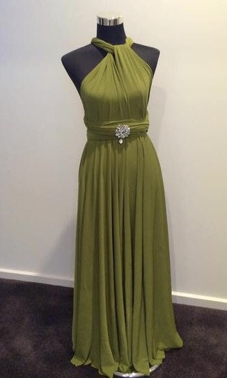 Apple Green Convertible/Multi-Way Maxi Dress