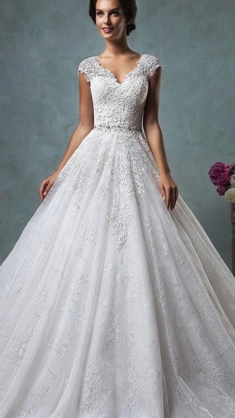 Laura Bridal Couture Lace Backless Ball Gown