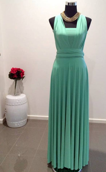 Light Green Convertible/Multi-Way Maxi Dress