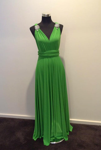 Avocado Green Convertible/Multi-Way Dress