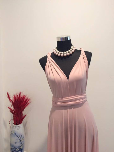 English Rose Convertible/Multi-Way Maxi Dress