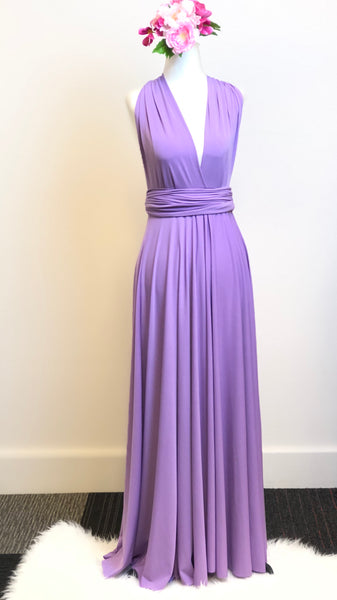 Lilac Convertible/Multi-Way Maxi Dress